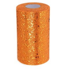 Tulle Fabric Rolls 6″ by 50 Yards Fabric Spool Tulle for DIY, Orange