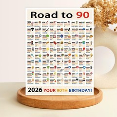 OJsensai Vintage 90th Birthday Decorations Gifts for Women Men, Giant 90 Year…