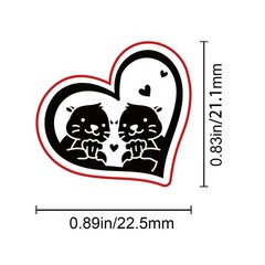 CRASPIRE Otter Heart Wax Seal Stamp 25mm Brass Vintage Detachable Animals Sea…