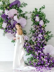Purple Artificial Flowers Fake Roses with Stem Real Touch Soft 30PCS Purple-1