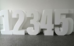 Polystyrene Number 50cm Birthday Anniversary Party Digit Letter Table Decoration 3D