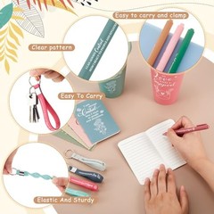 12set/48pcs Inspirational Gifts Bulk, 24 oz Plastic Cups and Pens Notebooks