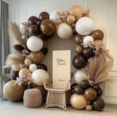 Brown Nude Balloon Arch Kit Double Stuffed Neutral Blush Neutral Brown White