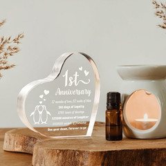 1 Year Anniversary Wedding Gifts for Boyfriend Girlfriend, One Year 1St Annivers