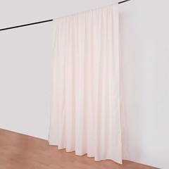 BLUSH 10 ft x 10 ft Polyester Sheer Chiffon Dual Layer CURTAIN Rod Pockets Party