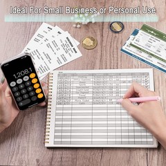 Hautoco Accounting Ledger Book For Small Business Bookkeeping Home Budget