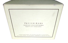 NEW~Pottery Barn Mushroom Place Card Holders Silver Plated Finish~SET OF 4