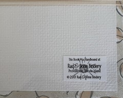 Rag & Bone Bindery Handbound Guest Book Leaf Vine Pattern Cream Linen 20 Pages