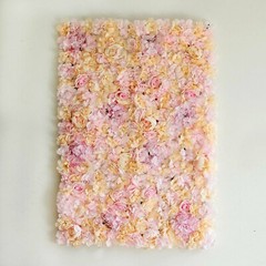 4 pcs Assorted Silk Flowers Wall Backdrop Panels Wedding Party Decorations