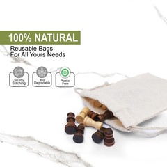 Cotton Double Drawstring Muslin Bags 4″x6″(Natural Color)- SET OF 25