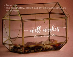 Well Wishes for the Mr. & Mrs. Cards Wedding Wishing Well Sign Decal