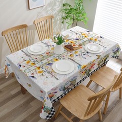 cusugbaso Spring Tablecloth 60×84 Inch 84″ x 60″ (Rectangular), Floral Vase