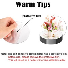 10 Pack Round Mirrors for Centerpieces, 10inch Circle 10inch/25cm, SILVER