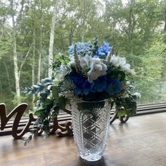 Bridal Wedding Bouquet Budget Handmade Exquisite Faux Floral Blue White Green
