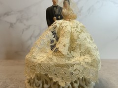 Vtg 1940s 1950s Wedding Cake Topper
