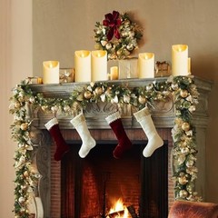 Led Flameless Candles Outdoor Indoor Battery Operated Flickering Ivory-3 Pack