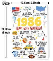 Beixian Funny 40th Birthday Card for Women Men, Happy 40th Birthday Gifts for…