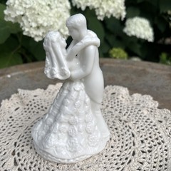 Bride & Groom First Dance Wedding Cake Topper Keepsake Figurine White