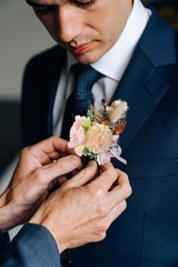 Pink Corsage and Boutonniere Set Rose Silk Wrist Corsage for Prom Wedding Bri…
