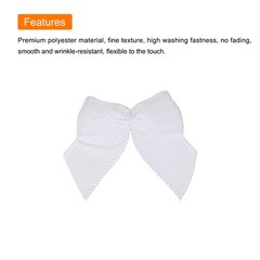 50Pcs Mini Ribbon Bow 1″ Mini Fabric Satin Ribbon Flower Bows White