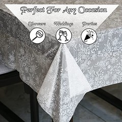Plastic 54 X 108 Lace Paper Table Cloth Disposable for 6 Pack Lace Tablecloth