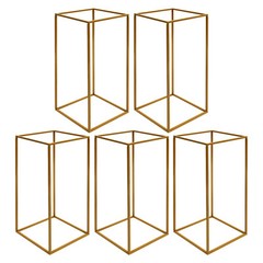 5 durable iron Wedding Flower Stand,Gold Flower Holder, Rectangular Flower Rack