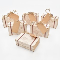 Travel Case Candy Boxes Kraft Paper Gift Boxes Wedding Birthday Party Christmas