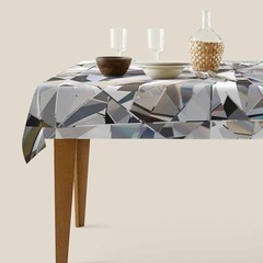 Table Cloth 60×84 Inch Abstract Bling 84″ x 60″ (Rectangular) Diamond Crystal