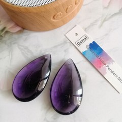 20Pcs Purple 47mm Crystal Smooth Drop Pendant Chandelier Prisms Lamp Parts