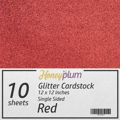 Red Glitter Cardstock – 10 Sheets Premium Paper – 12″ x 12″,