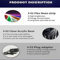 Mrs Neon LED Sign – Size:50×18.7cm – Custom Wedding Wall Neon Sign for Room B…