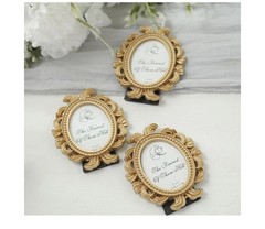Balsa Circle 4 Gold 4″ Mini Baroque Oval Picture Frames Party Wedding Favors Tab
