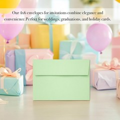 50 pack 4×6 envelopes,4×6 colored envelopes for invitations, inches