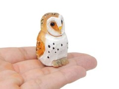 Owl Cake Top Bride Groom Love Wedding Engagement Carved Wood Statue Barn Horned