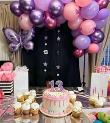 Pink and Purple Party Balloons, 50Pcs 12 Inch Purple Pink Balloons, Pink Purple