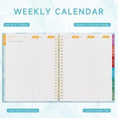 Teacher Planner 2026-2027, August 2026 – July 2027, 7 Periods Weekly and