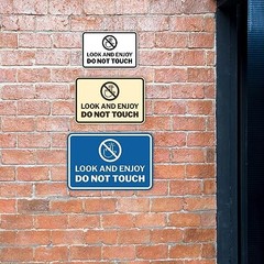 Classic Framed Look and Enjoy Do Not Touch Sign (Black/Gold) – Small Black Gold