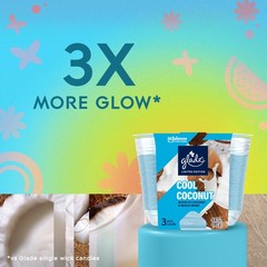 Glade 3-Wick Candle Cool Coconut Limited Edition Fragrance Infused Essential