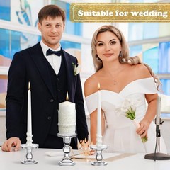 Classic Unity Candles & Glass Holders Set – Perfect for Weddings & Celebrations