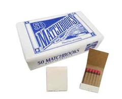50 Plain White Matches Matchbooks for Wedding, Birthday, Party (1 Box)