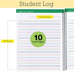LITE TEACHER PLANNER – Aug 2026-Jul 2027, 8.5″ x 11″ Daily Teal Gold Marble