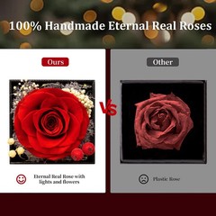 Preserved Purple Real Rose with I Love You Necklace -Eternal