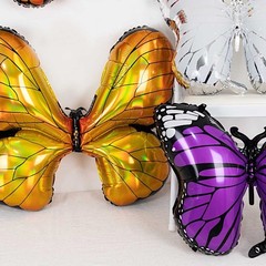 6 Assorted Butterfly Mylar Foil Balloons Wedding Party Events Supplies