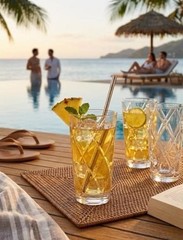 – MACON- Plastic Drinking Glasses, Shatter-proof 16 & 21 oz, Set of 8 Clear