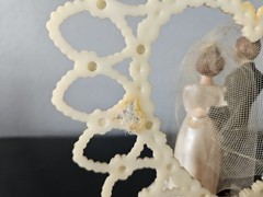 Vintage Wedding Cake Topper Coast Novelty Co. 1959 Mcm Made In U.S.A 8.25″ Tall