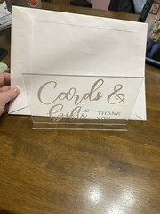 2 Pieces Acrylic Wedding Reception Sign Guest Book Sign Cards And Gifts Wedding