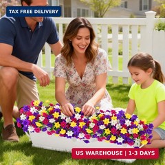 MARTINE MALL Artificial Flowers for Outdoors, 12 Bundles Realistic Fake Outdoor
