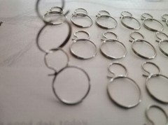 200Pcs 11X18mm Chrome Round Double Rings Hook Connectors Chandelier Lighting