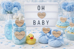 100 qty 1″ It’s A Boy! Wood Hearts Table Confetti Wooden Wedding Decor