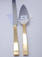Vera Wang Wedgwood Love Knots Gold Cake Knife & Server Set